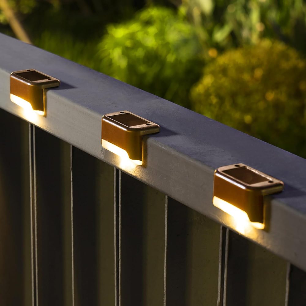 SOLPEX Solar Deck Lights Outdoor 16 Pack, Solar Step Lights Waterproof Led Solar lights for Outdoor Stairs, Step , Fence, Yard, Patio, and Pathway(Warm White) - Image 9
