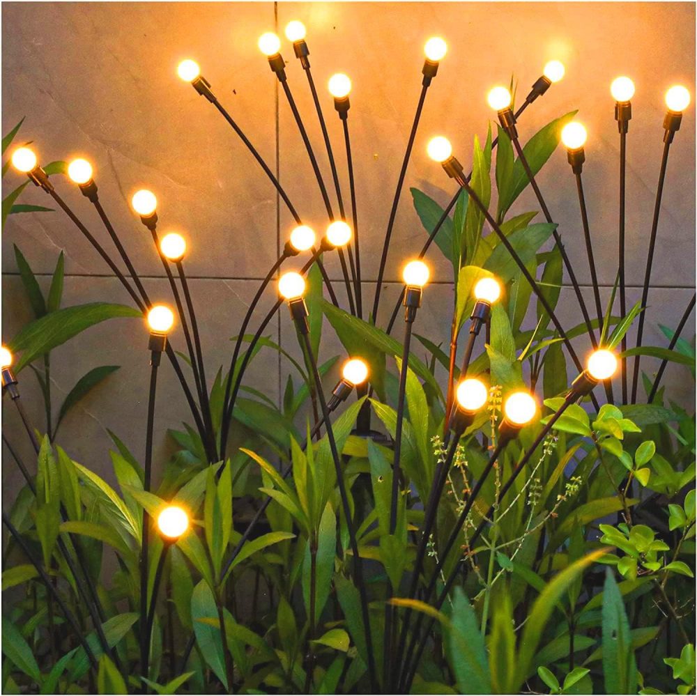 TONULAX Solar Garden Lights - Upgraded Solar Swaying Light, Sway by Wind, Outdoor Lights, Yard Patio Pathway Decoration, High Flexibility Iron Wire & Heavy Bulb Base, Warm White(2 Pack) - Image 9